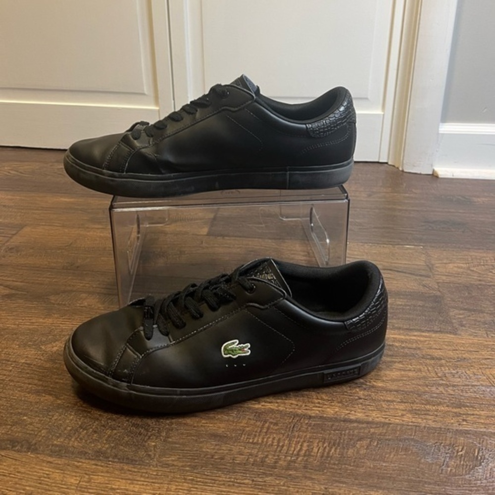 Lacoste Men's Power Court Leather Sneakers 
Size Men’s 12.5 Color Black
